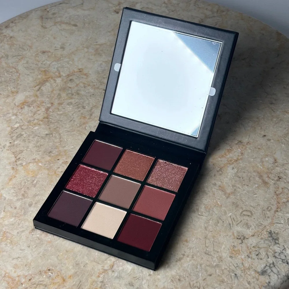Huda Beauty Mauve Obsessions Eyeshadow Palette 9-Pan Pink Burgundy Shimmer Matte